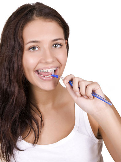 brushing and flossing